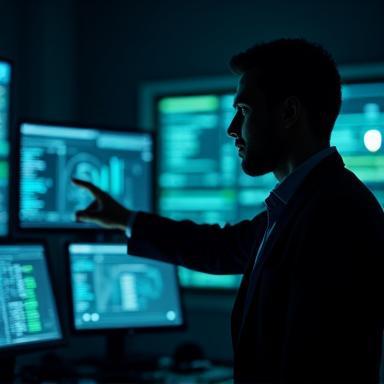 Beveiliger overlegt over cybersecurity